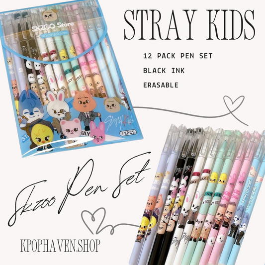 Stray Kids SKZOO Pen Set- Erasable 12 pack