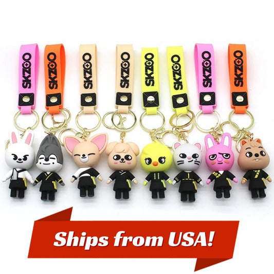 Stray Kids SKZOO Silicone Keychains