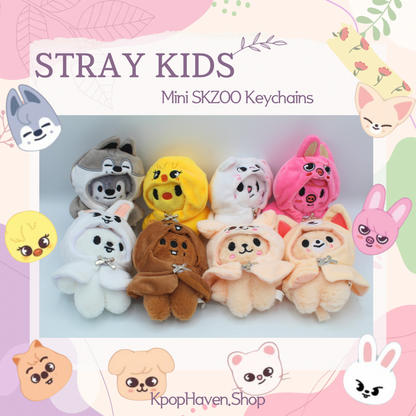 Stray Kids SKZOO Plush Keychain with SKZOO Hood