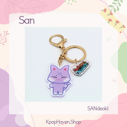 ATEEZ Aniteez Keychains, Acrylic