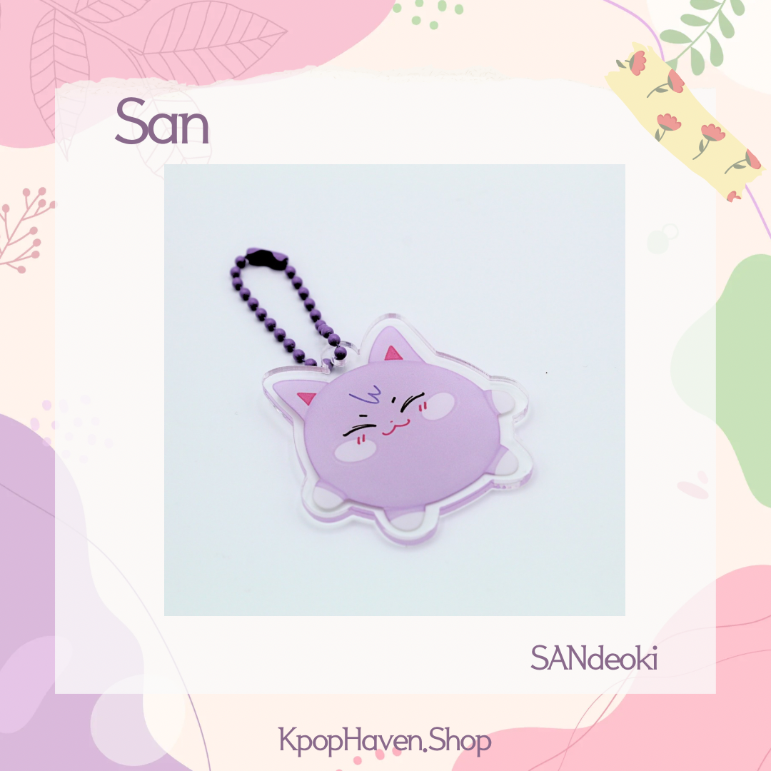 ATEEZ Aniteez Keychains, Acrylic